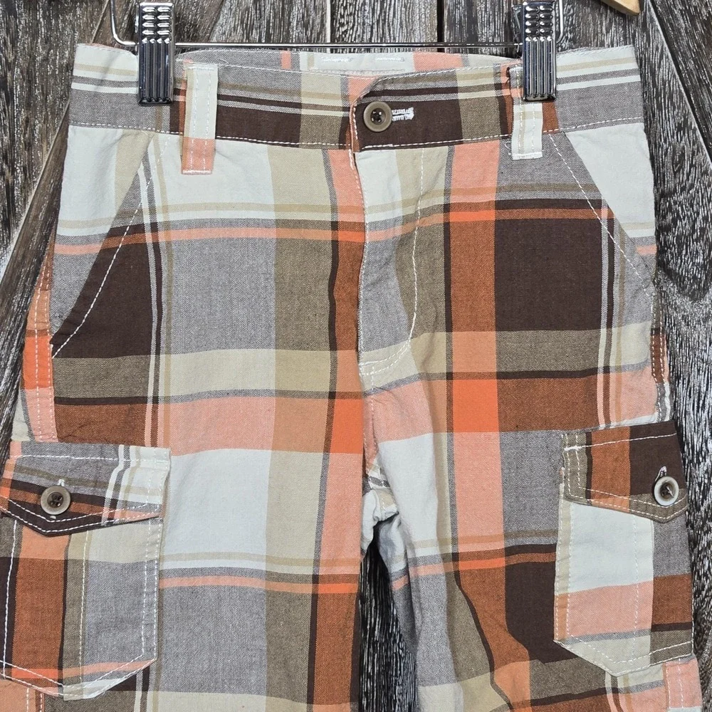 Caters Orange &‎ Brown Plaid Shorts Size 5